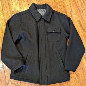 BOYS Wool Blend Coat, Old Navy, black, youth L,  Worn Once.